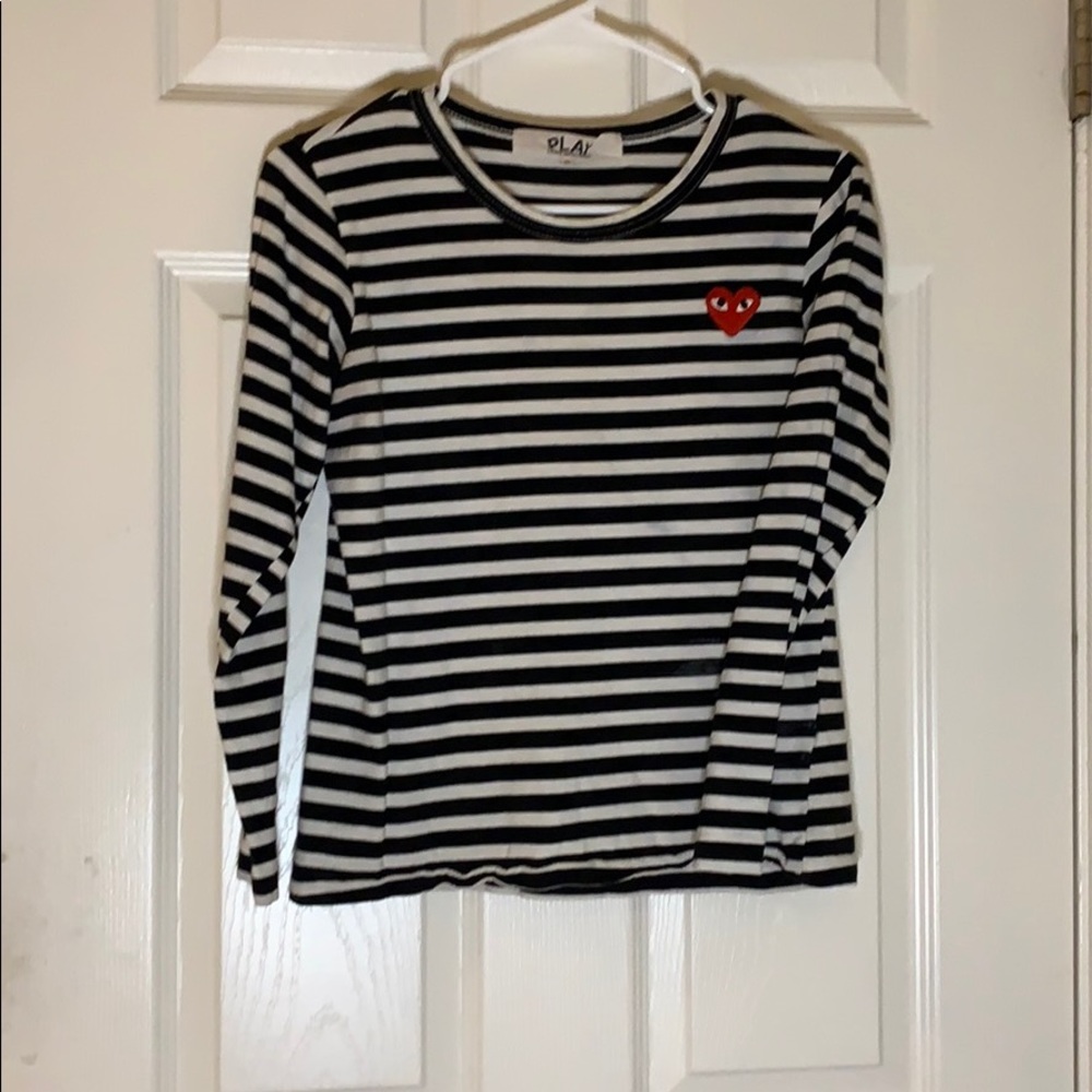 Striped 3/4 sleeve top